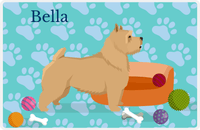 Thumbnail for Personalized Dogs Placemat I - Norwich Terrier - Teal Background -  View