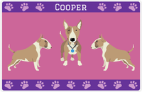 Thumbnail for Personalized Dogs Placemat III - Bull Terrier - Purple Background -  View