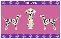 Thumbnail for Personalized Dogs Placemat III - Dalmatian - Purple Background -  View