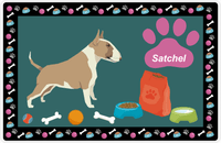Thumbnail for Personalized Dogs Placemat IV - Bull Terrier - Dark Teal Background -  View