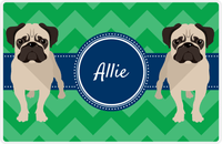 Thumbnail for Personalized Dogs Placemat VIII - Good Buddies - Pug -  View