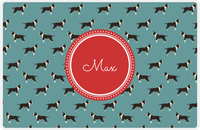 Thumbnail for Personalized Dogs Placemat IX - Teal Background - American Staffordshire Terrier -  View