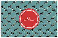 Thumbnail for Personalized Dogs Placemat IX - Teal Background - Basenji -  View