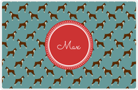 Thumbnail for Personalized Dogs Placemat IX - Teal Background - Boxer -  View