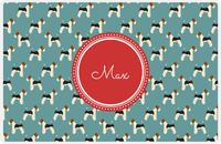 Thumbnail for Personalized Dogs Placemat IX - Teal Background - Fox Terrier -  View