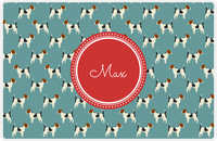 Thumbnail for Personalized Dogs Placemat IX - Teal Background - Jack Russell -  View