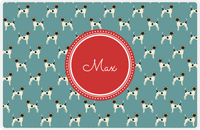 Thumbnail for Personalized Dogs Placemat IX - Teal Background - Toy Fox Terrier -  View
