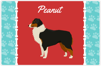 Thumbnail for Personalized Dogs Placemat XI - Paw Borders - Australian Shepherd -  View