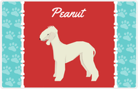 Thumbnail for Personalized Dogs Placemat XI - Paw Borders - Bedlington Terrier -  View