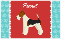 Thumbnail for Personalized Dogs Placemat XI - Paw Borders - Fox Terrier -  View