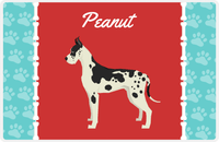 Thumbnail for Personalized Dogs Placemat XI - Paw Borders - Great Dane -  View