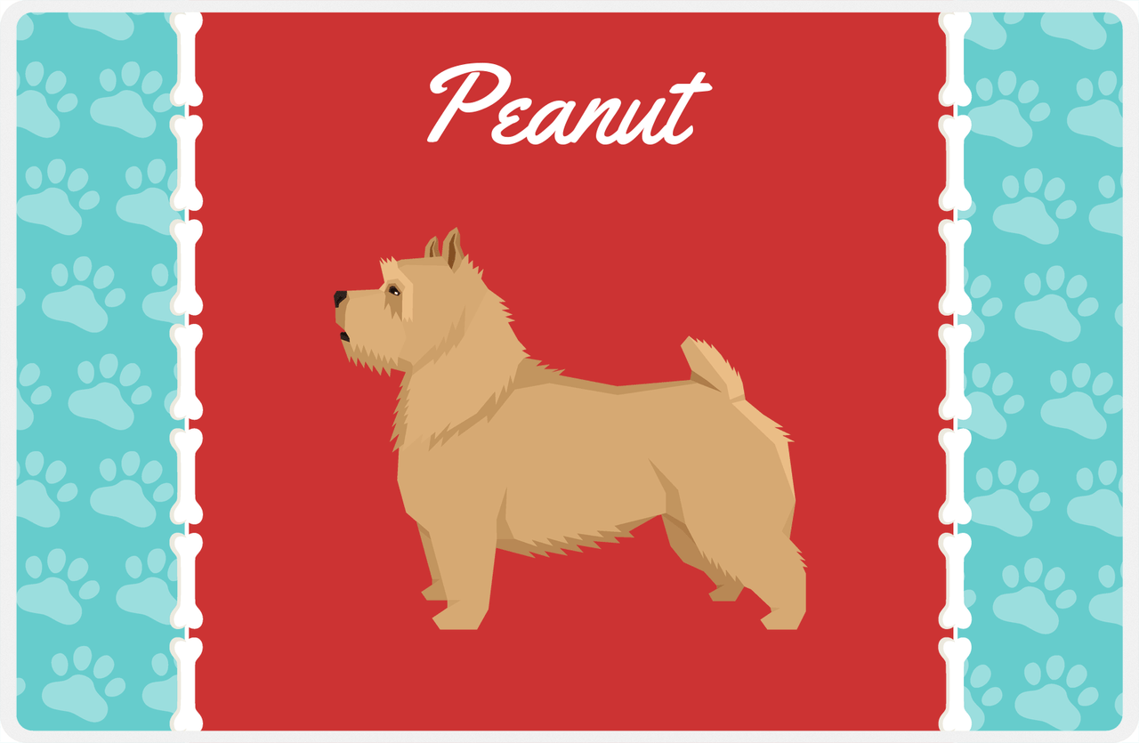 Personalized Dogs Placemat XI - Paw Borders - Norwich Terrier -  View