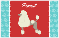 Thumbnail for Personalized Dogs Placemat XI - Paw Borders - Poodle -  View