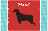 Thumbnail for Personalized Dogs Placemat XI - Paw Borders - Rottweiler -  View