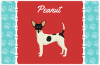 Thumbnail for Personalized Dogs Placemat XI - Paw Borders - Toy Fox Terrier -  View