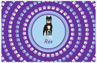 Thumbnail for Personalized Dogs Placemat XII - Paw Circles - American Staffordshire Terrier -  View
