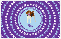 Thumbnail for Personalized Dogs Placemat XII - Paw Circles - Beagle -  View