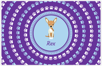 Thumbnail for Personalized Dogs Placemat XII - Paw Circles - Chihuahua -  View