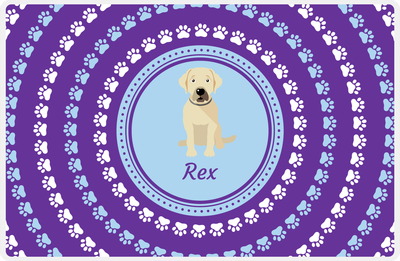 Personalized Dogs Placemat XII - Paw Circles - Labrador -  View
