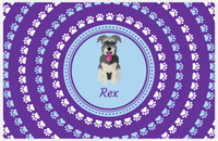 Thumbnail for Personalized Dogs Placemat XII - Paw Circles - Schnauzer -  View