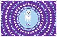 Thumbnail for Personalized Dogs Placemat XII - Paw Circles - Westie -  View