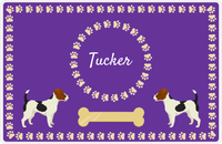 Thumbnail for Personalized Dogs Placemat XIV - Gold Tag - Jack Russell -  View