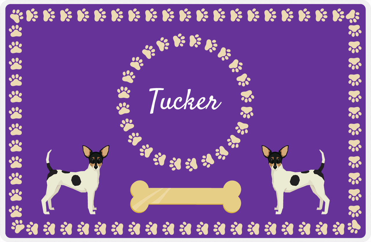 Personalized Dogs Placemat XIV - Gold Tag - Toy Fox Terrier -  View
