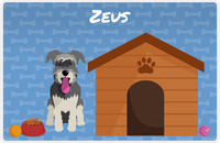 Thumbnail for Personalized Dogs Placemat XVI - Dog House - Schnauzer -  View