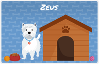 Thumbnail for Personalized Dogs Placemat XVI - Dog House - Westie -  View