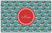 Thumbnail for Personalized Dogs Placemat IX - Teal Background - French Bulldog -  View