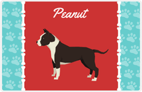 Thumbnail for Personalized Dogs Placemat XI - Paw Borders - American Staffordshire Terrier -  View
