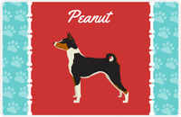 Thumbnail for Personalized Dogs Placemat XI - Paw Borders - Basenji -  View