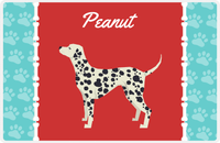 Thumbnail for Personalized Dogs Placemat XI - Paw Borders - Dalmatian -  View