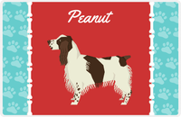 Thumbnail for Personalized Dogs Placemat XI - Paw Borders - English Springer Spaniel -  View