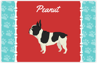 Thumbnail for Personalized Dogs Placemat XI - Paw Borders - French Bulldog -  View