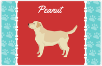 Thumbnail for Personalized Dogs Placemat XI - Paw Borders - Labrador Retriever -  View
