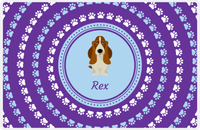 Thumbnail for Personalized Dogs Placemat XII - Paw Circles - Basset Hound -  View