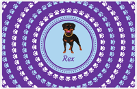 Thumbnail for Personalized Dogs Placemat XII - Paw Circles - Rottweiler -  View