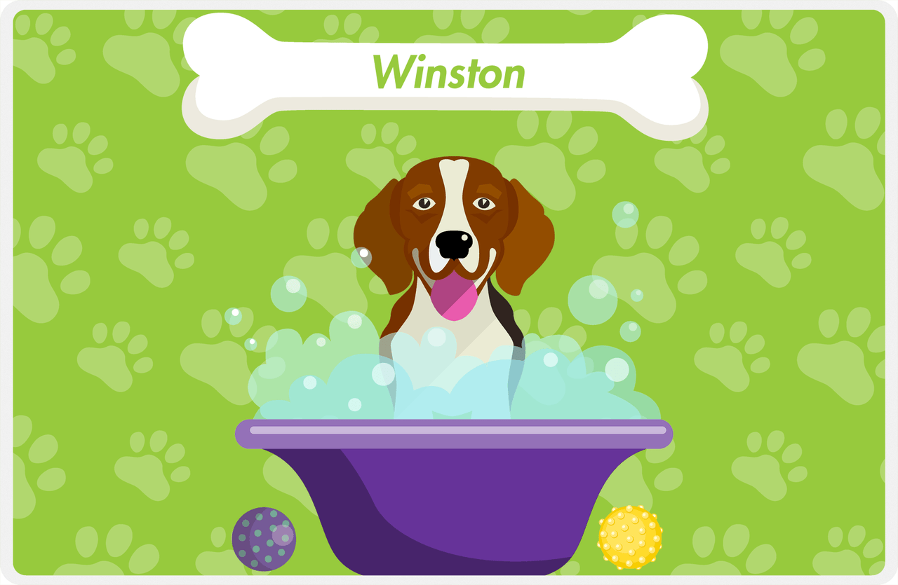 Personalized Dogs Placemat XV - Dog Wash - Beagle -  View