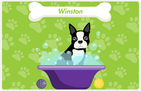 Thumbnail for Personalized Dogs Placemat XV - Dog Wash - Boston Terrier -  View