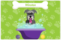 Thumbnail for Personalized Dogs Placemat XV - Dog Wash - Schnauzer -  View
