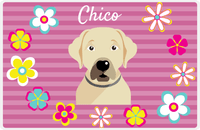 Thumbnail for Personalized Dogs Placemat XIX - Flower Pupper - Labrador Retriever -  View