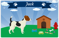 Thumbnail for Personalized Dogs Placemat XXII - Paw Banner - Jack Russell -  View