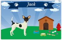 Thumbnail for Personalized Dogs Placemat XXII - Paw Banner - Toy Fox Terrier -  View