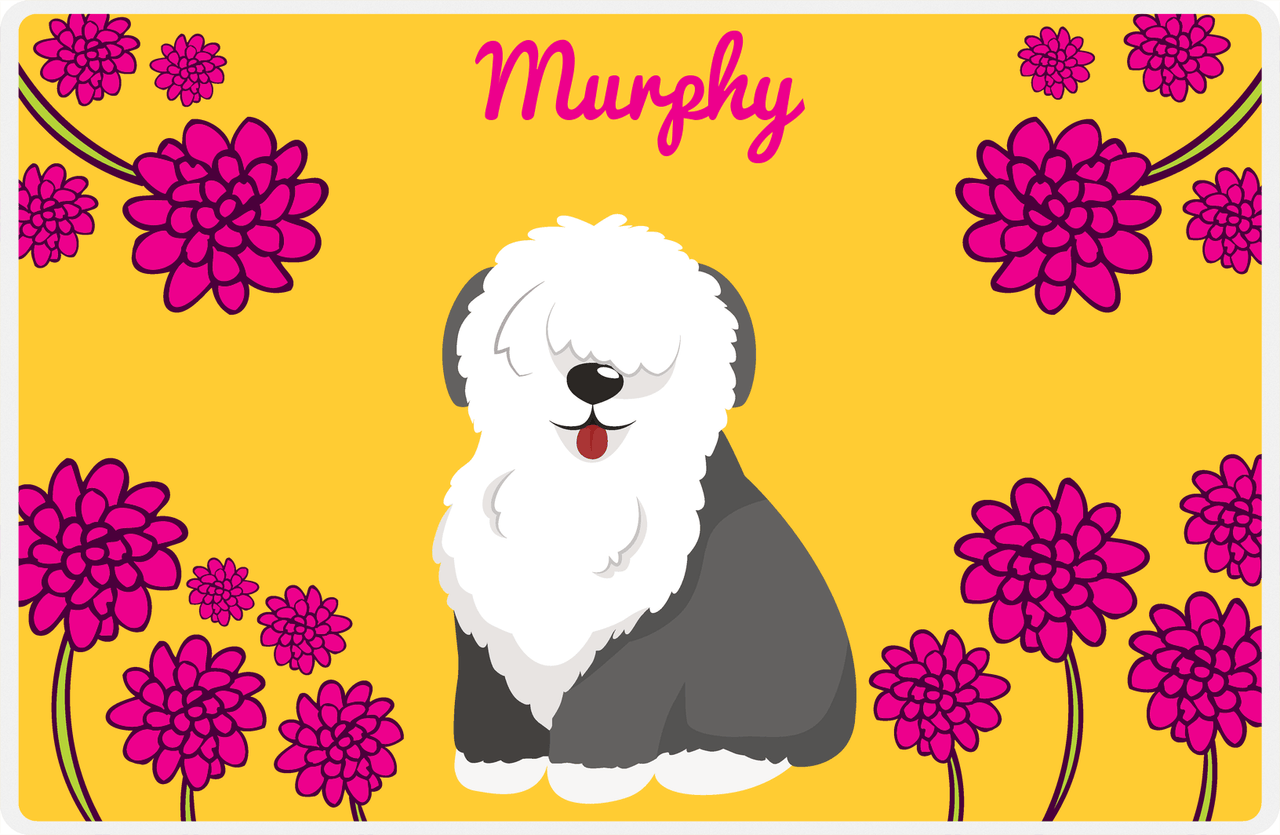 Personalized Dogs Placemat XXIII - Chrysanthemum Canine - Sheep Dog -  View