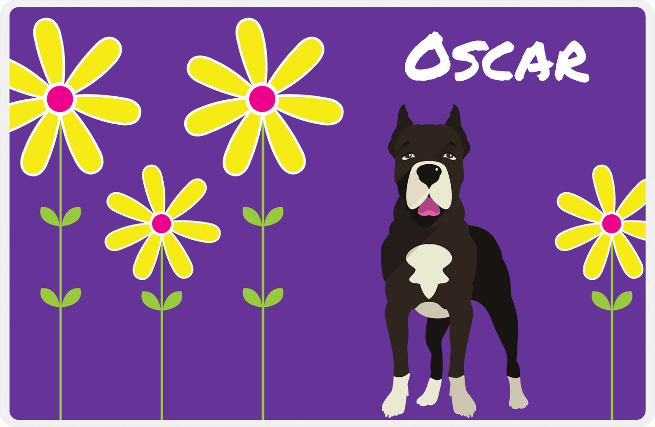 Personalized Dogs Placemat XXIV - Daisy Dog - American Staffordshire Terrier -  View