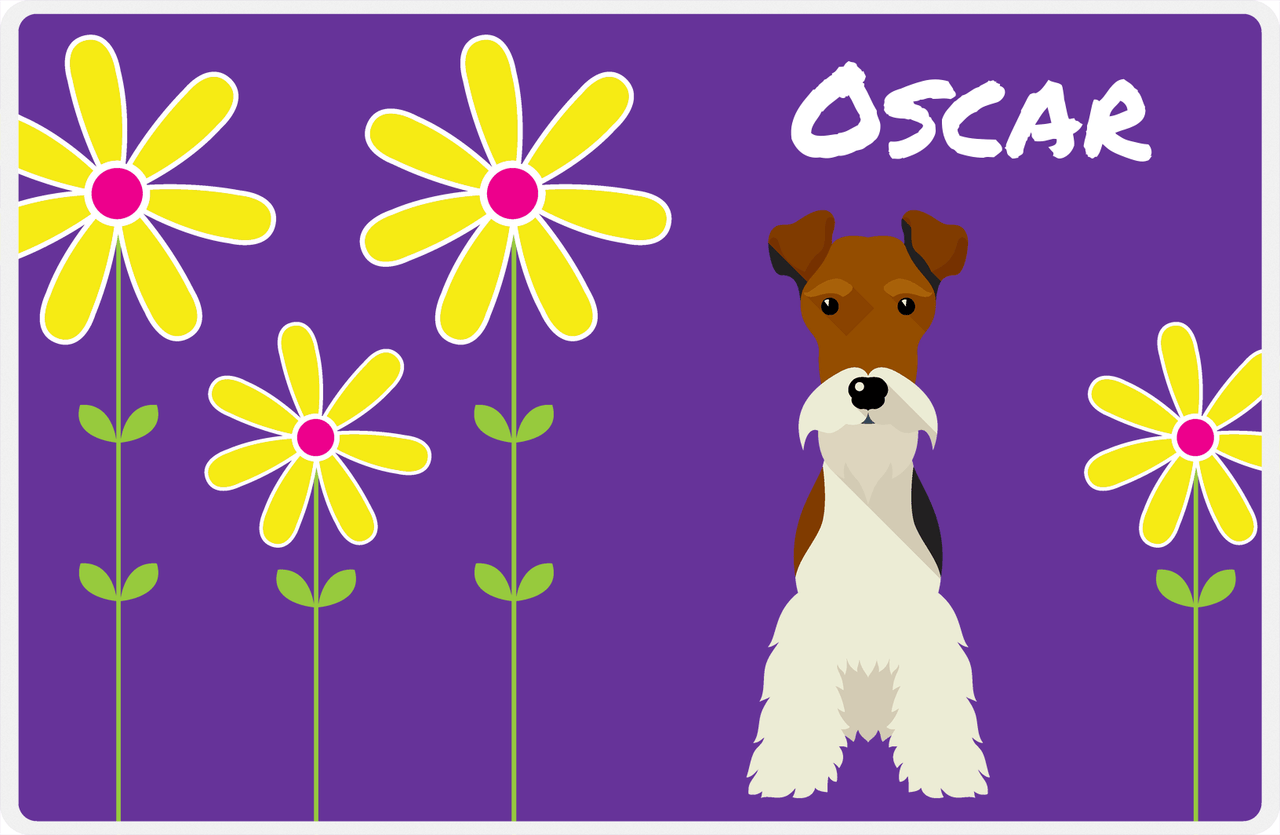 Personalized Dogs Placemat XXIV - Daisy Dog - Fox Terrier -  View