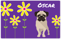Thumbnail for Personalized Dogs Placemat XXIV - Daisy Dog - Pug -  View