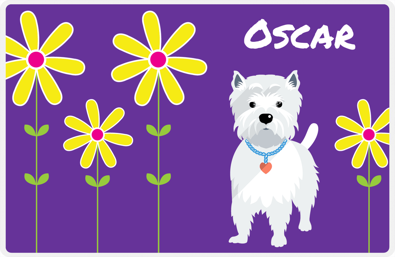 Personalized Dogs Placemat XXIV - Daisy Dog - Westie -  View