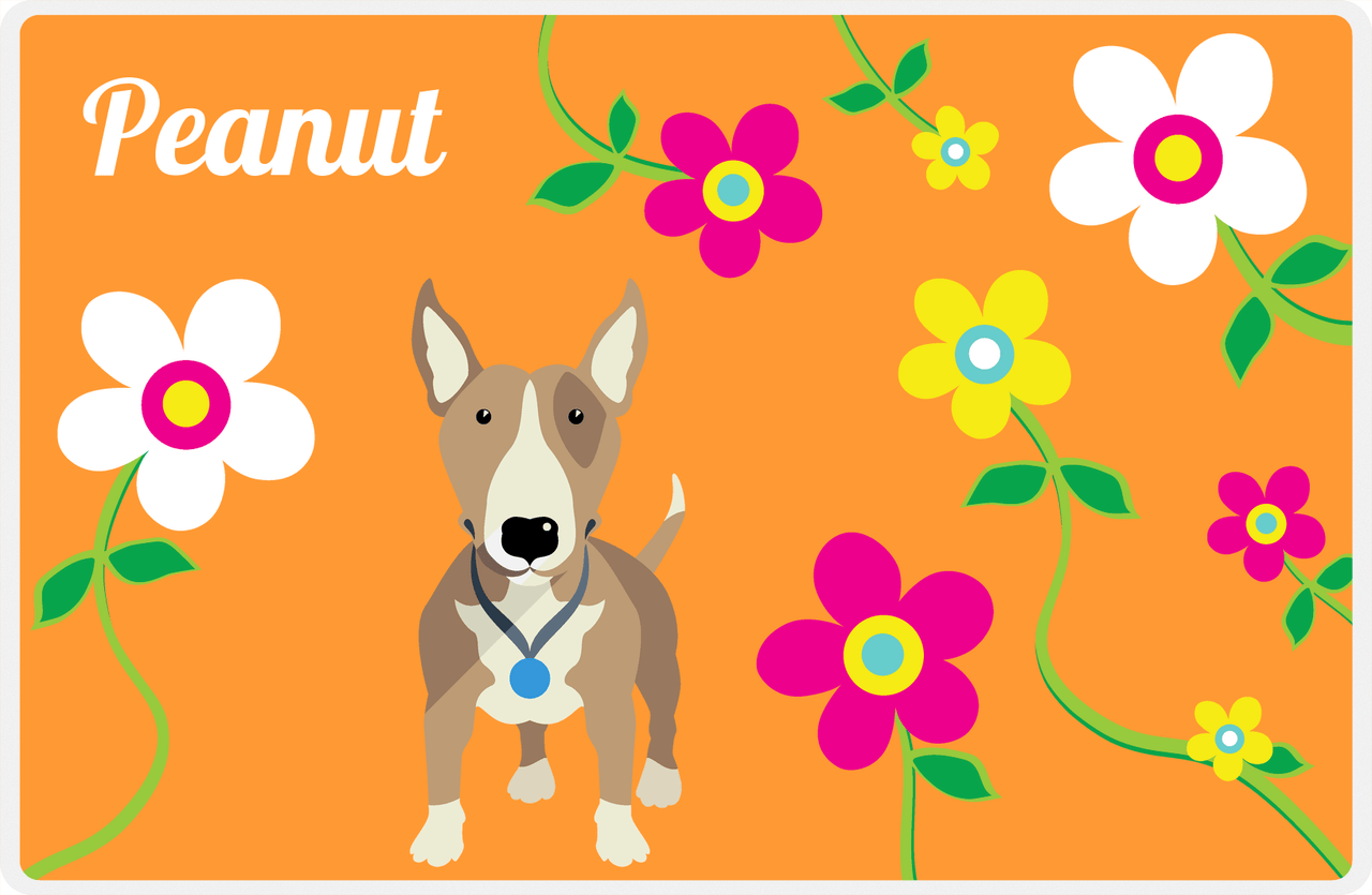 Personalized Dogs Placemat XXV - Spring Pup - Bull Terrier -  View